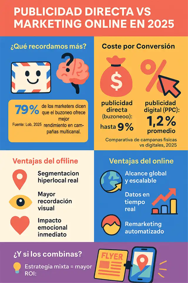 Es más rentable la publicidad directa que el marketing online infografía