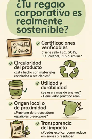 tu regalo corporativo es realmente sostenible infografía