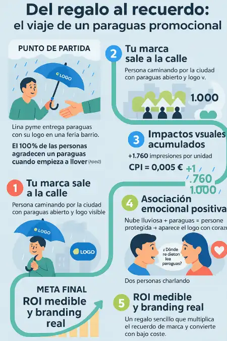 del regalo al paragua infografía