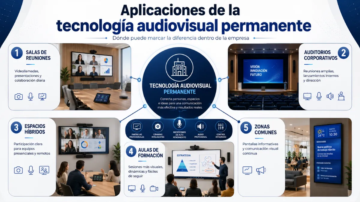 aplicacioens de la tecnología audivisual permanente infografía
